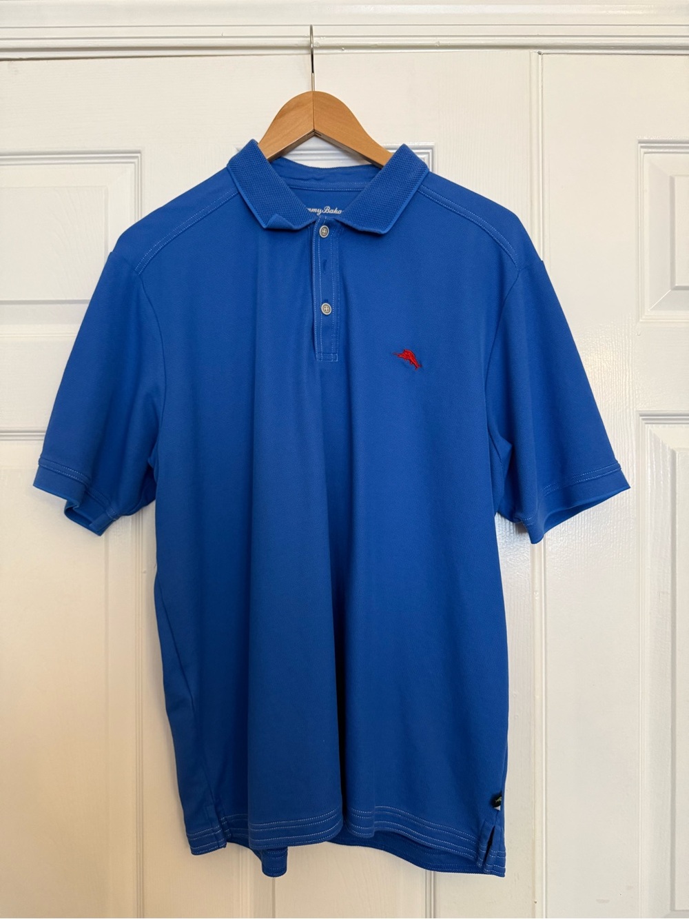 Tommy Bahama Royal Blue Polo with Red Embroidered Logo